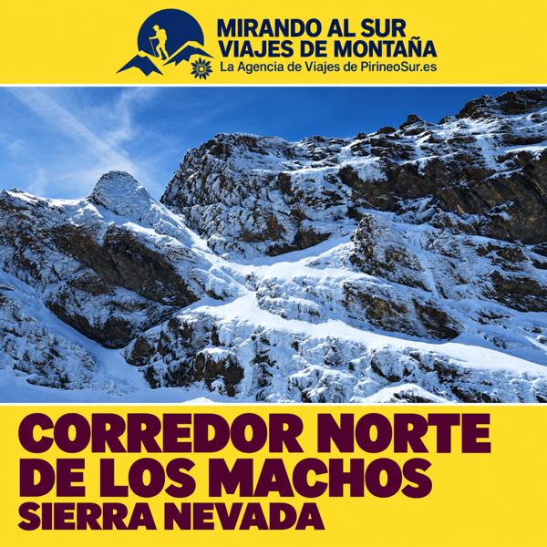 Guided ascent of the North Couloir of Los Machos